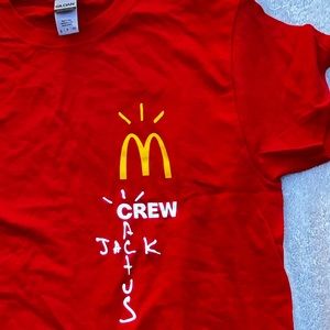 Travis Scoot x Mcdonalds collab shirt